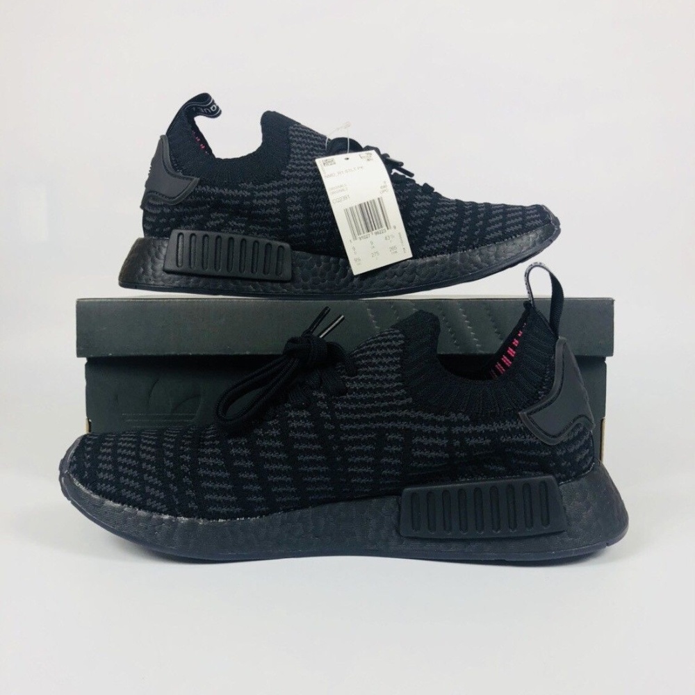 Adidas NMD_R1 STLT PK CQ2391 triple black - Picture 2 of 6